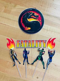 Mortal Kombat Birthday Cake Topper