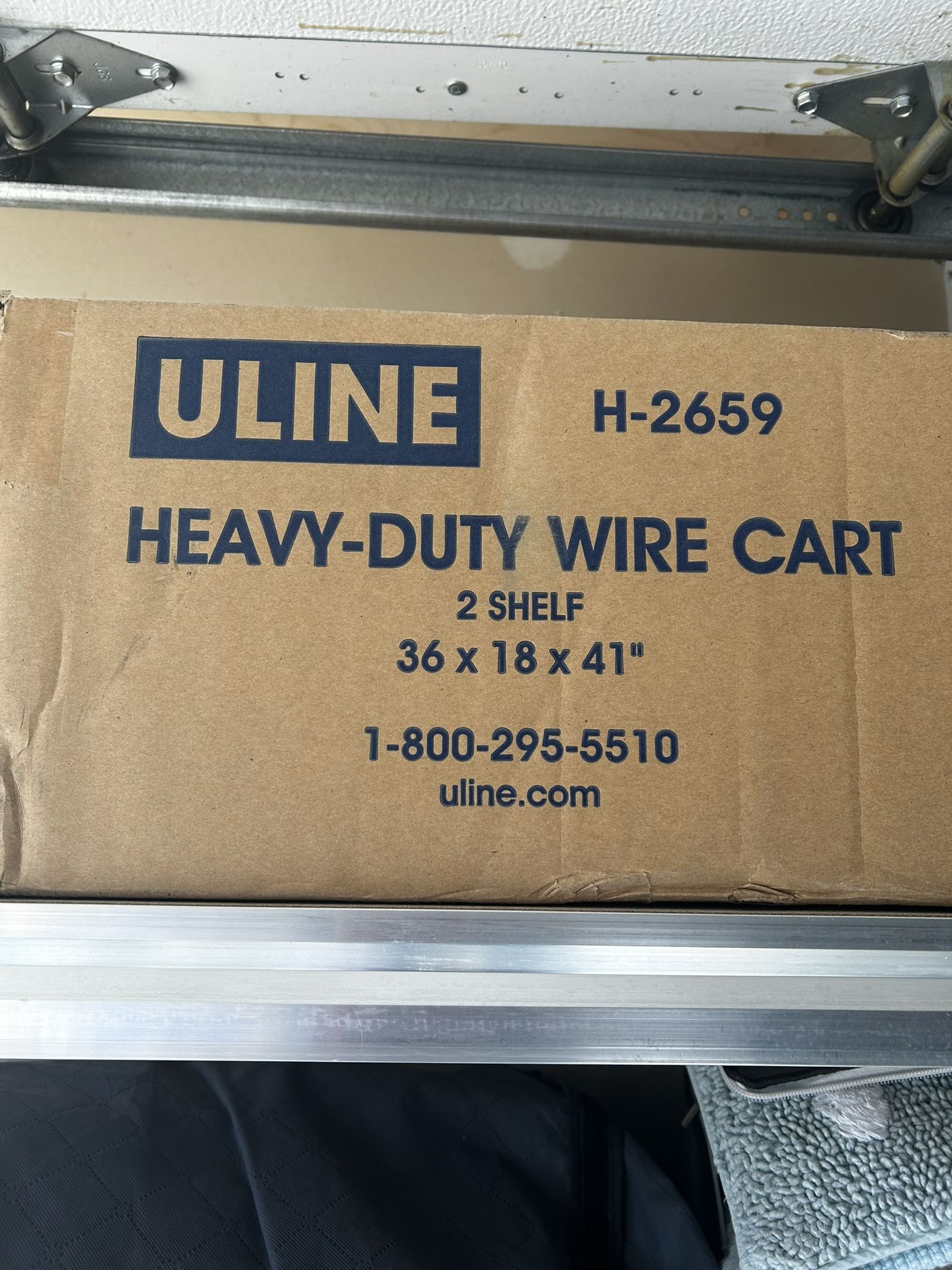 ULINE Chrome Heavy-Duty Wire Cart 2-Shelf