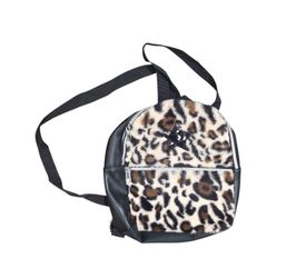 Mini Leopard Print Faux Fur Backpack