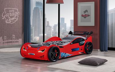 Roadstar Red Car Bed + M5 Mattress