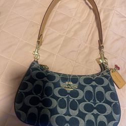 Coach mini teri denim purse 