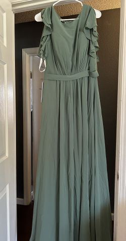 Azazie Daphne Eucalyptus Dress NEW