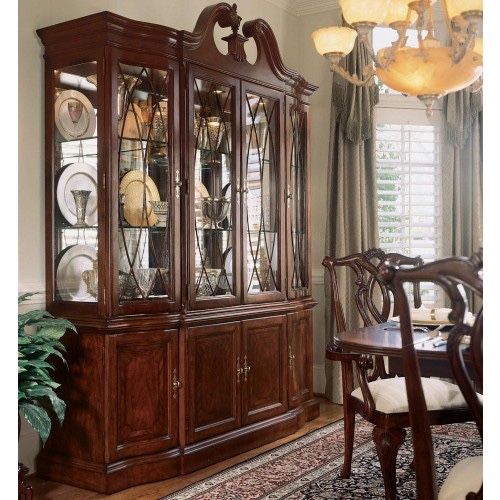 American Drew Cherry Grove Breakfront China Cabinet