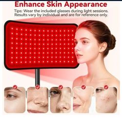 Red Light Therapy for Face Body, 2-in-1 Red Light Panel Device with Belt, 660nm