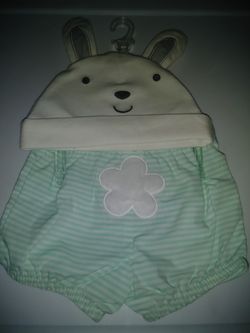 Bunny 2pc outfit 0/3mos