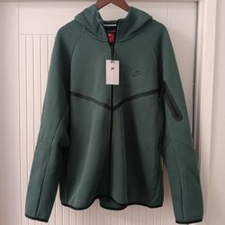 Nike Tech Fleece Full-Zip Windrunner Hoodie Men's Vintage Green Black XXL
