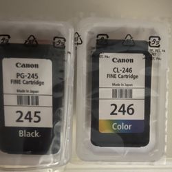Canon 245 (black) and color (246) ink cartridge set (NIB)