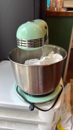 Mint Green Stand Mixer with Stainless Steel Bowl