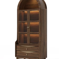 📚 Vintage Style Bookshelf – Brand New – LED Light – Solid Wood