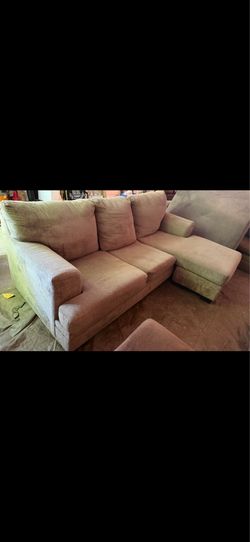 Gray couch with reversible chair, good condition clean we sell all the time delivery $40 local