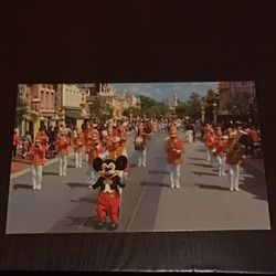 Vintage Disneyland Postcard Leader of The Band Mickey Mouse Marching Band Rare and Hard To Find Brand New Unused $12 OBO