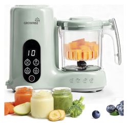 Baby Food Maker with Steam Basket, One Step Baby Food Processor Steamer Puree Blender Grinder Mills Machine, Auto Cooking Grinding and Sterili-zing fo