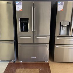 KitchenAid Brand New Scratch And Dent Five Door Refrigerator Retails For $4,400 Our Price Only $1500