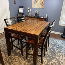 Counter Height Dining Table With Sideboard