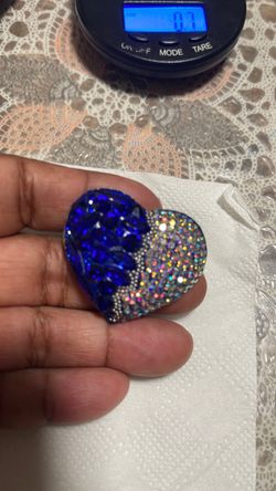 Anillo grande de plata azul con Silver  925