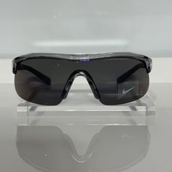 Nike Show X1 DX6520 065 Gray w. Blue Mirror Shield Semi-rimless Sunglasses 
