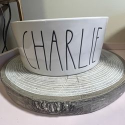Rae Dunn // Charlie // Pet Food Dish // Lg Size 