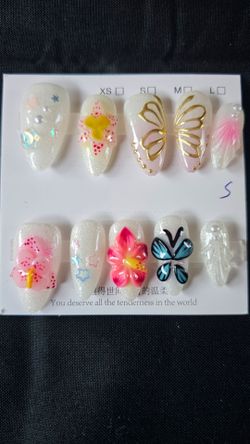 Almond Acrylics Press On Nails