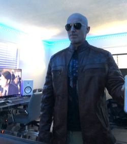 $265 Abracci Custom Distressed  Genuine Leather Jacket (S/M - 36-42)