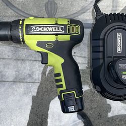 ROCKWELL 12-volt 3/8-in Cordless Drill RK2510K2.1 (Charger and 2 batteries)