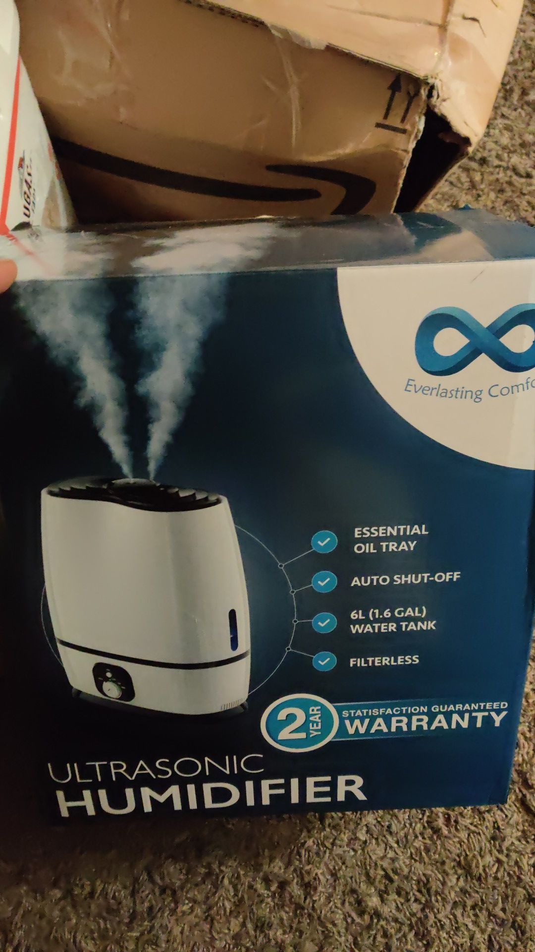 Ultrasonic air humidifier