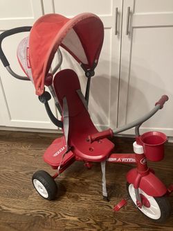 Fun For Christmas! Radio Flyer Adjustable Handle Trike With Canopy. Save Money . Have Fun!