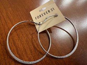 Forever 21 Silver Hoop Earrings
