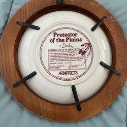 Ceramic plate with frame Native American