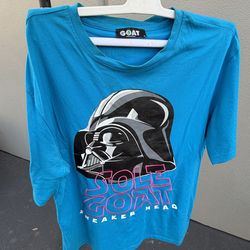 Sole Goat Darth Vader Star Wars Graphic Men's T-Shirt Blue Size L
