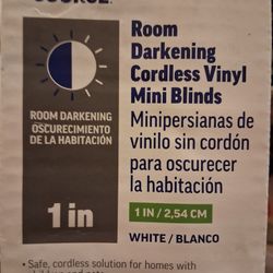 Room Darkening Cordless Vinyl Mini Blinds 