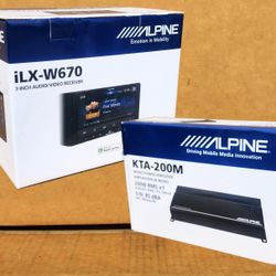 🚨 No Credit Needed 🚨 Alpine 7" Double Din Stereo USB Apple CarPlay Android Auto Subwoofer Amplifier 400 W Package 🚨 Payment Options Available 🚨 