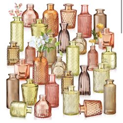 🔥 NEW 30pc Colored Glass Vases Set – $49.99 STEAL! MUST GO FAST! 🌼