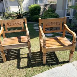 Real Wood Bench & Chairs 