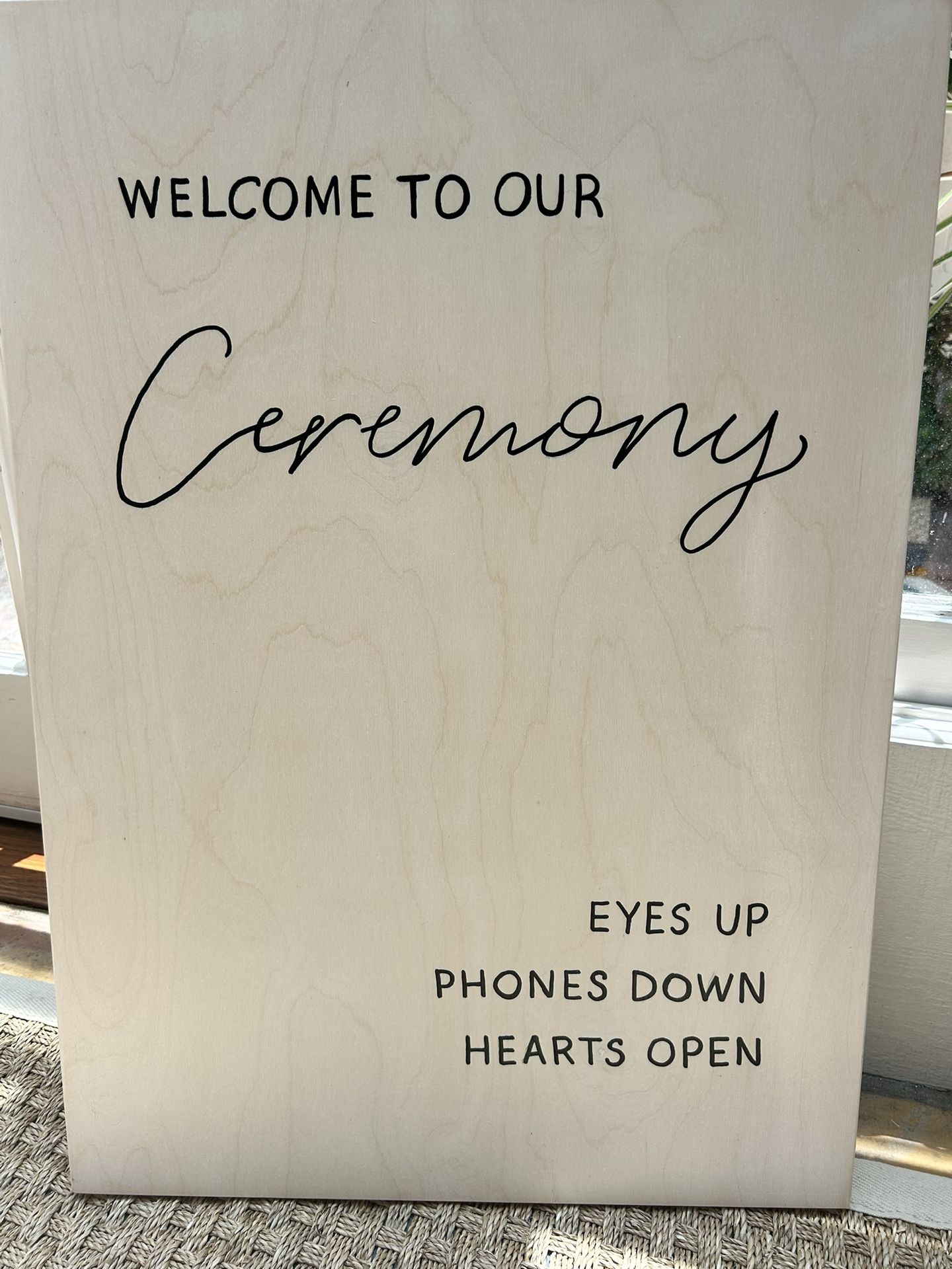Unplugged Wedding Sign – Wood 20x30 – Handcrafted, $70 OBO