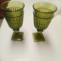 Vintage Green Glass