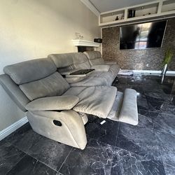 Recliner sofa and love seat
