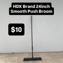 HDX Brand 24inch Smooth Push Broom (Pickup Today Available)