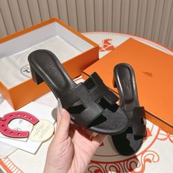 New Leather Hermes Slippers