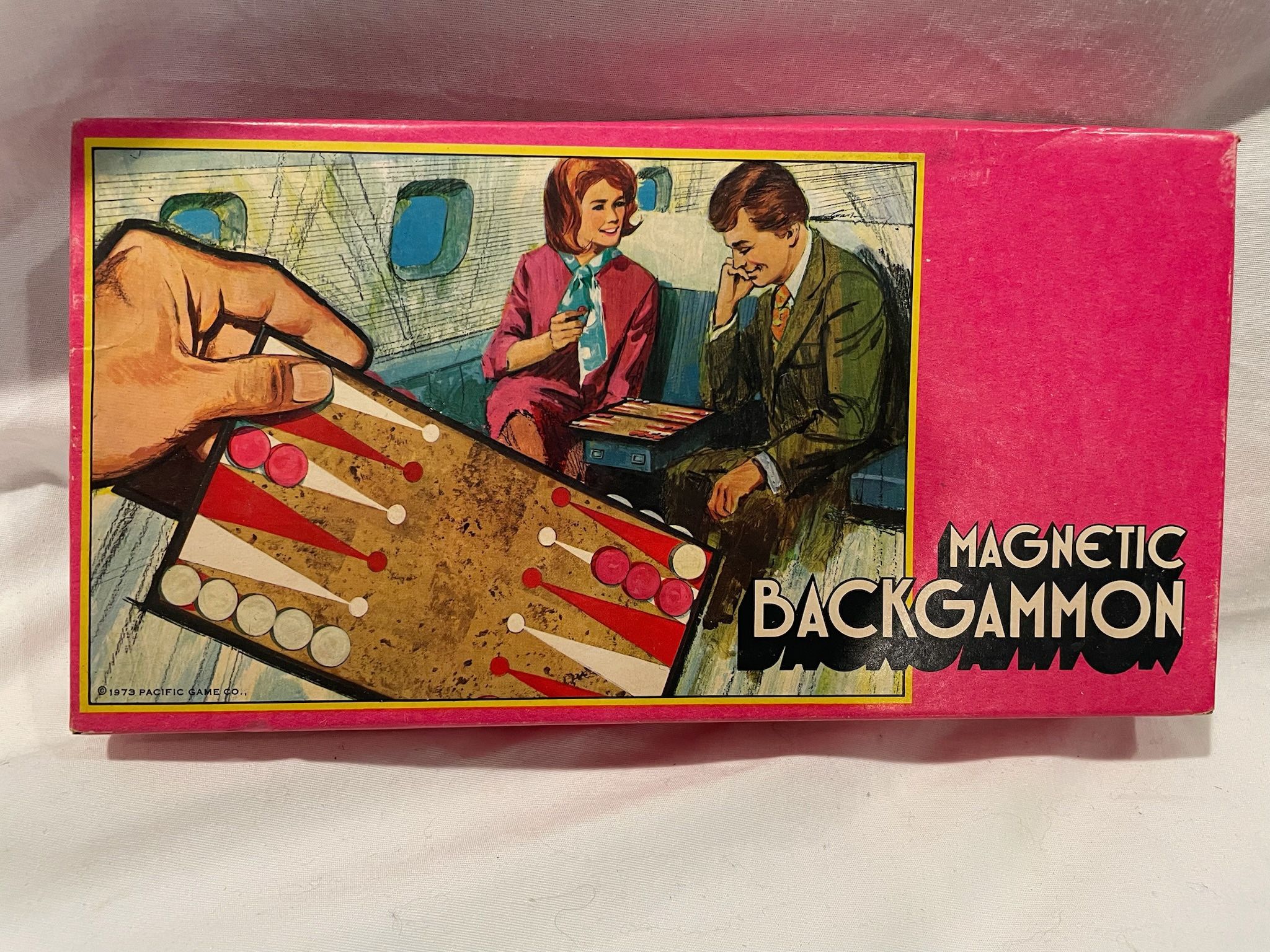 Vintage 1973 Pacific Game Co. Magnetic Backgammon Game