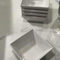 Set Of 5 (5x5x3) Oven Safe Ceramic Bowls