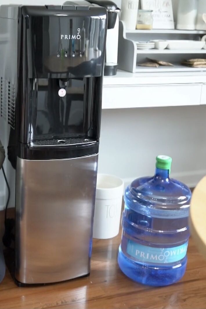 Primo Water Dispenser (Hot And Room Temperature Works Perfect! Not The Cold). Keeps Your 5-gallon Upside! 5-gallon Jug Included For Free!