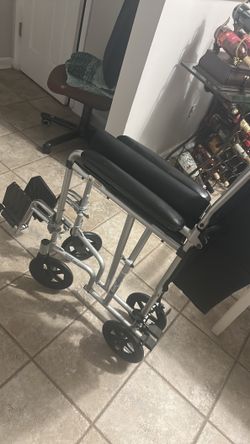 Wheelchair- Drive Medical Lightweight Steel Transport Wheelchair w/18” Seat Width + Footrests