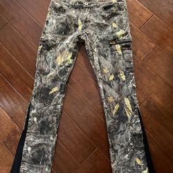 Camo Stacked Mens Jeans (sz 34) 