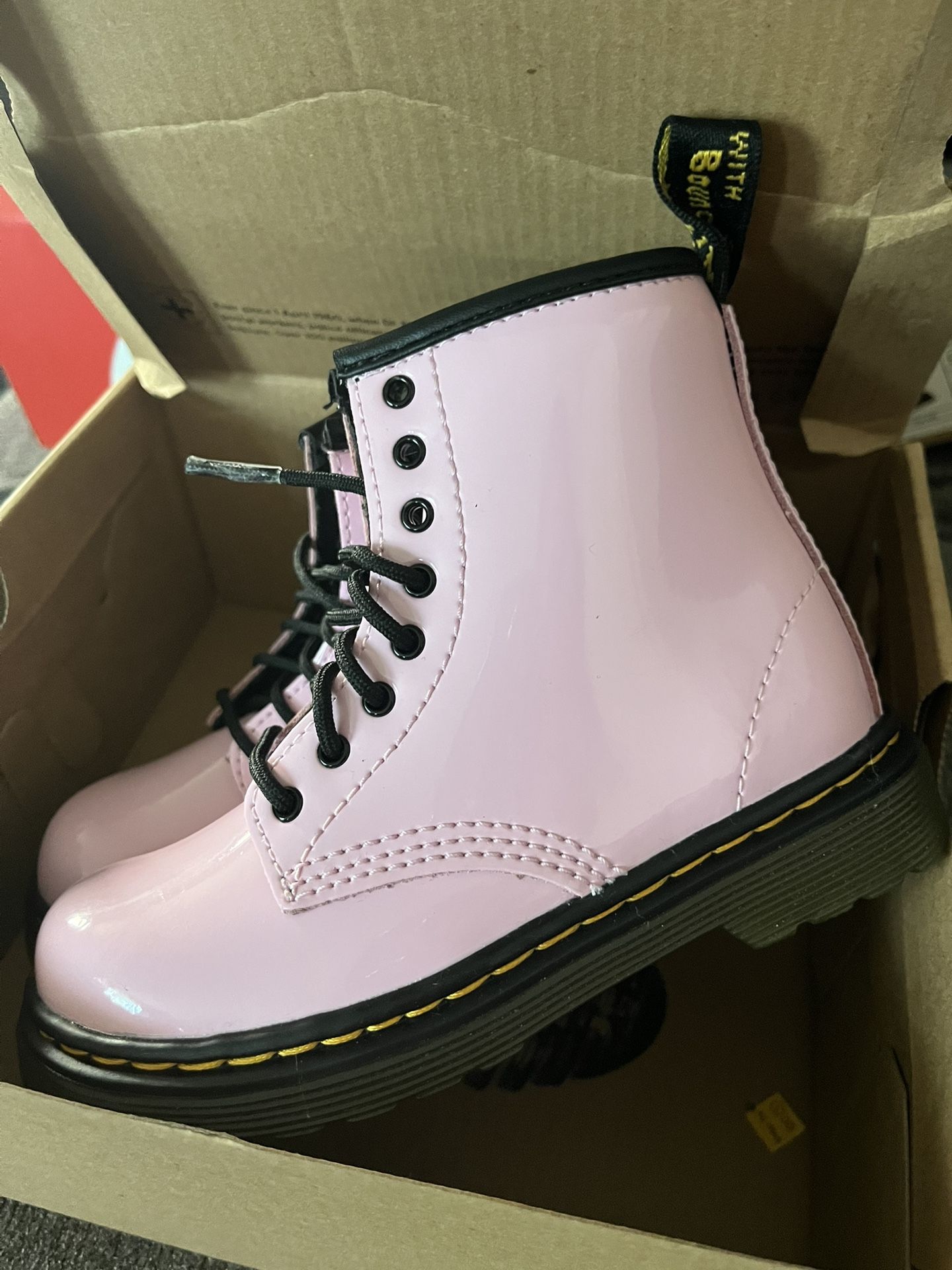 Dr Martens Pale Pink Boots 9c
