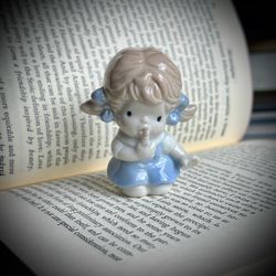 RUSS Vintage Japan Glossy Ceramic Porcelain Toddler Baby Girl Small Figurine