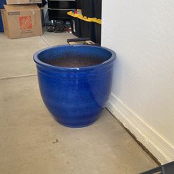Beautiful Blue Ceramic Outdoor Pot