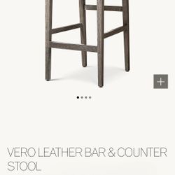 2 Vero Leather Bar And Counter Stools
