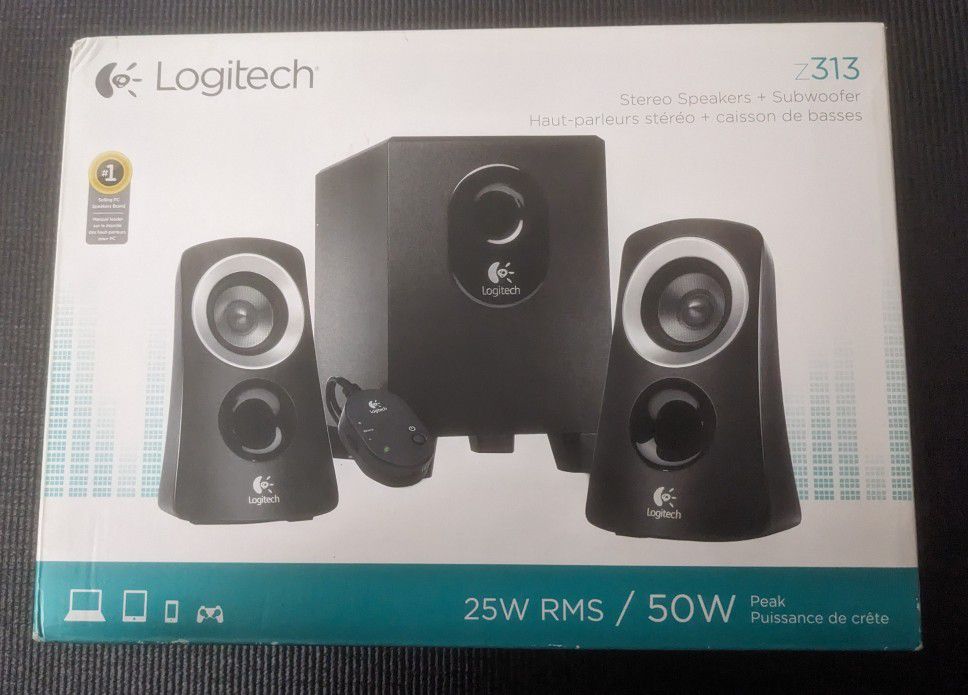 Logitech Z313 2.1 Speaker System + Logitech Bluetooth Audio Adapter 