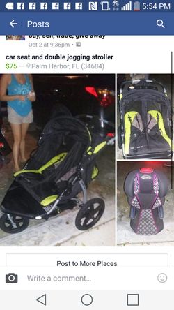 Double jogging stroller