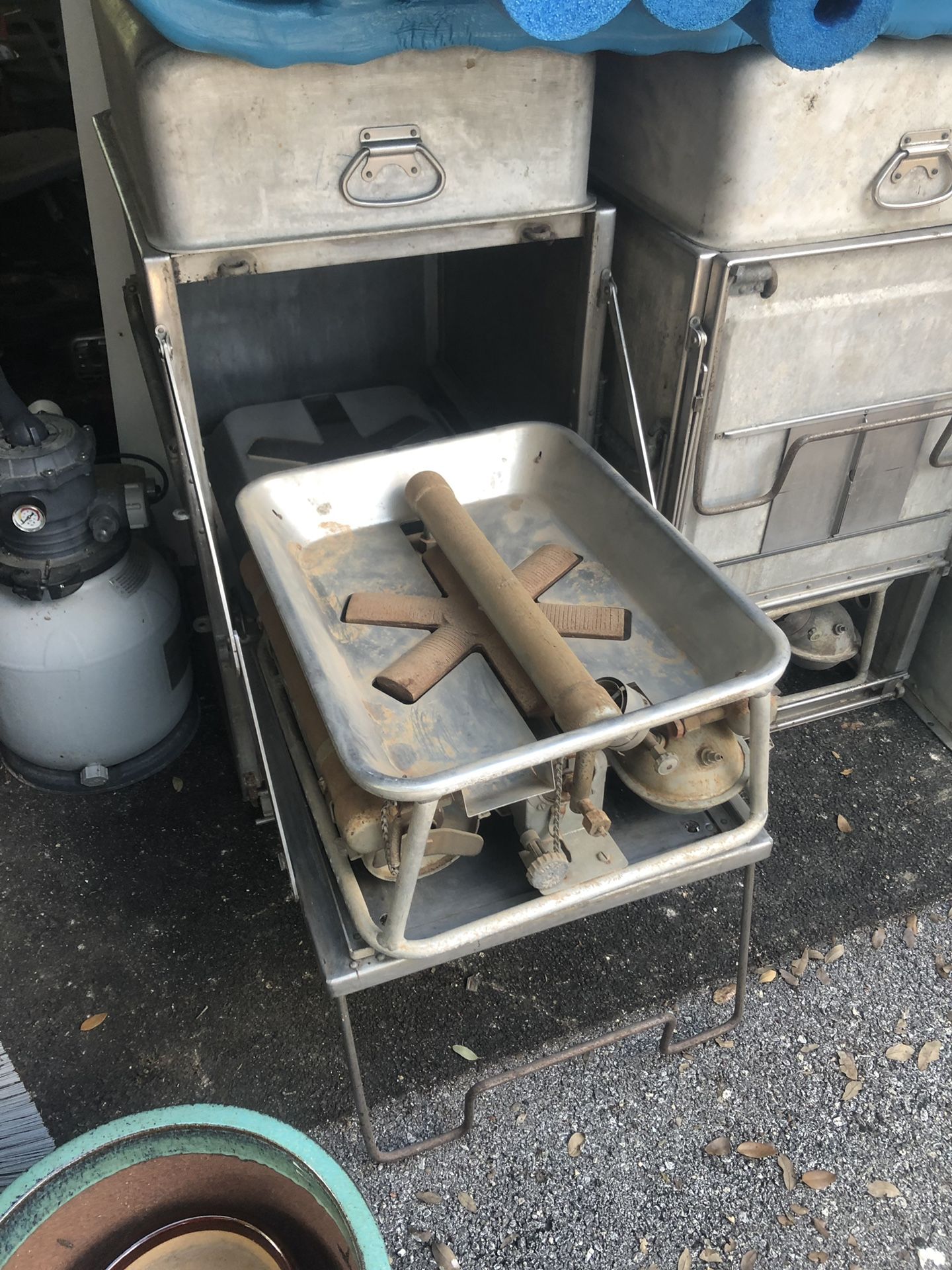 Used Military M59 field cook stoves smoker